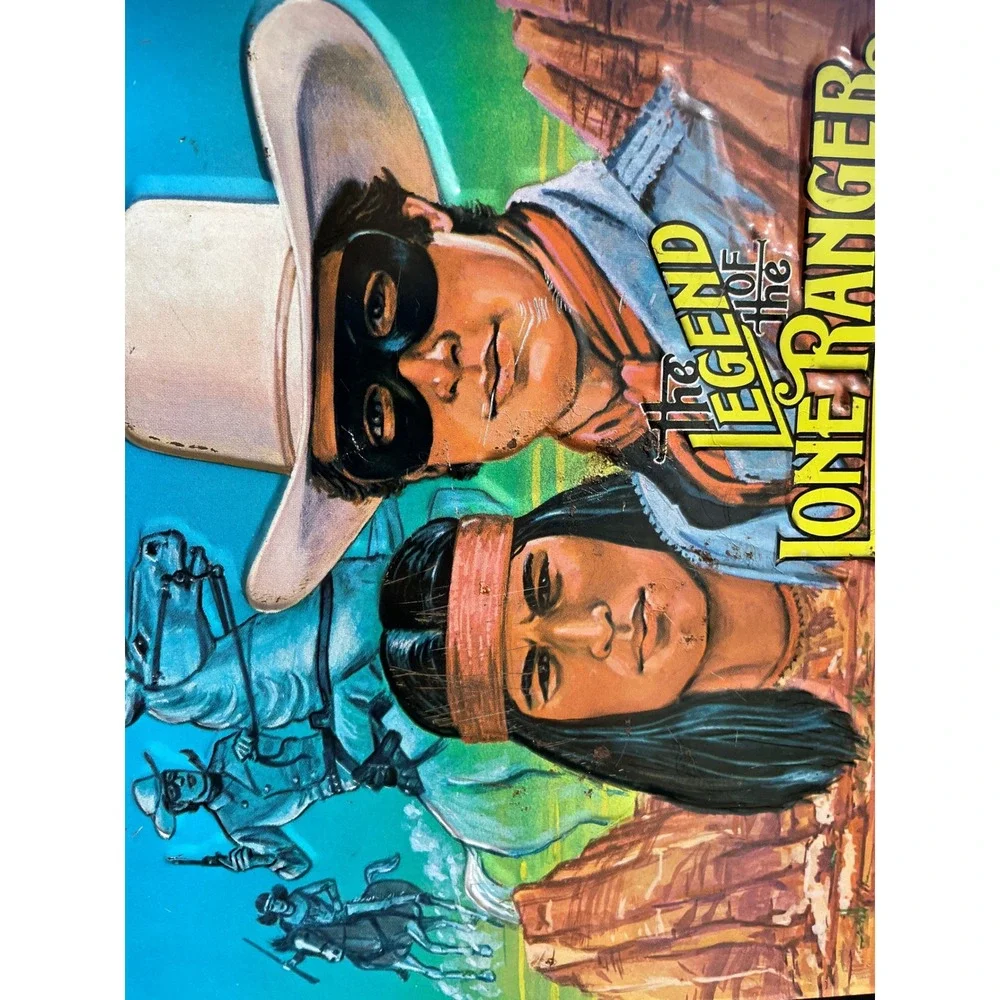 Vintage 1980sLone Ranger Metal Lunchbox Western Decor No Thermos Aladdin
